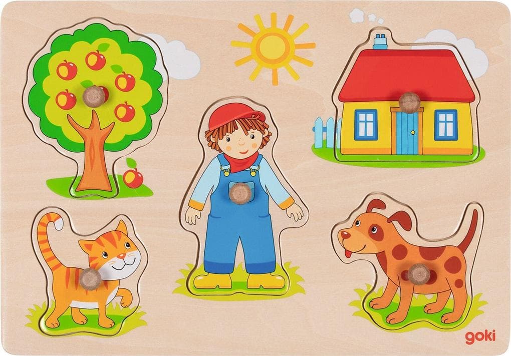 Katze, Hund,... Steckpuzzle