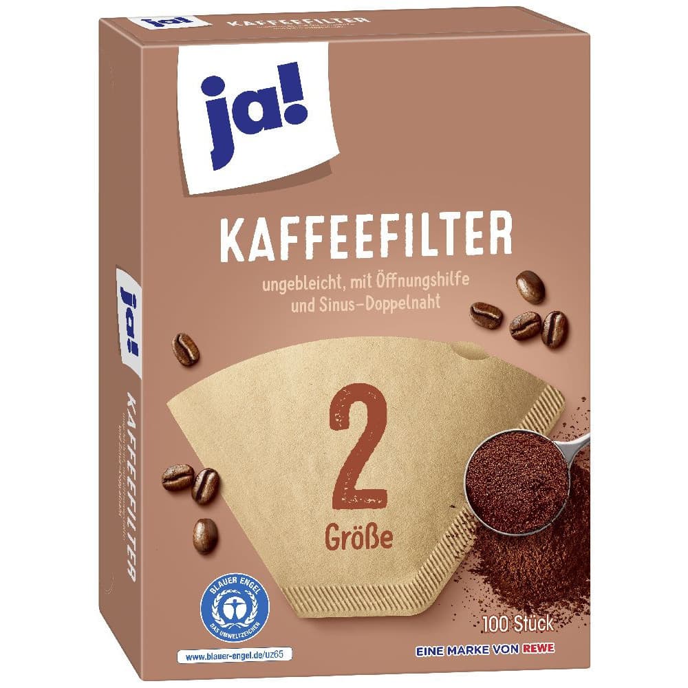 Ja! kaffeefilter 2, 100er Pack