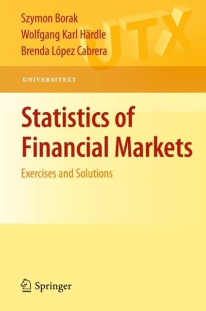 Statistics of Financial Markets