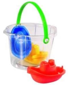 Transparenter Eimer mit Schiffchen