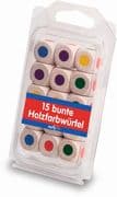 15 Holz Farbwürfel