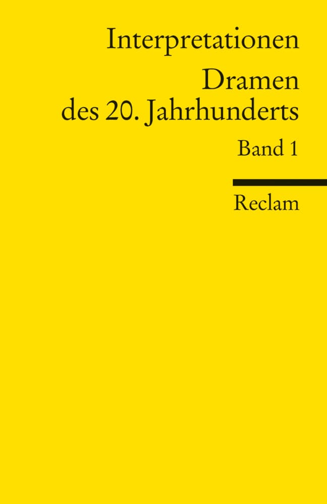 Dramen des 20. Jahrhunderts.Bd.1