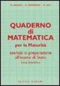Quaderno di matematica per la maturità