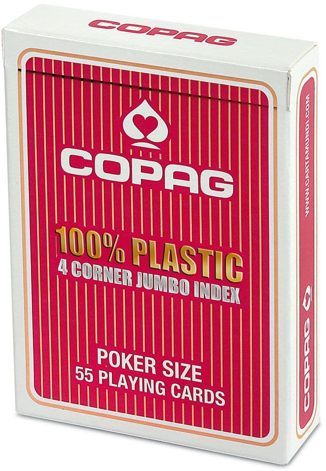 ASS Altenburger Spielkarten - Copag 100% Plastik Poker Jumbo Index rot