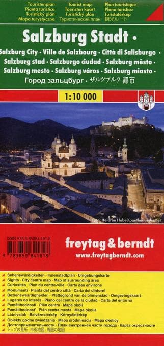 Freytag & Berndt Stadtplan Salzburg, Touristenplan. Salzburg, Tourist map. Salisburgo, Pianta turist