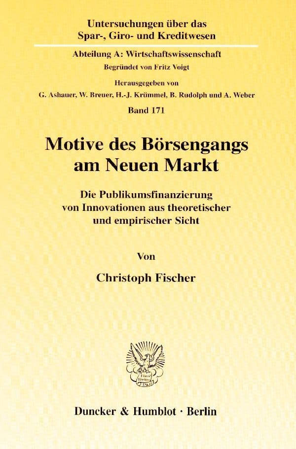 Motive des Börsengangs am Neuen Markt.