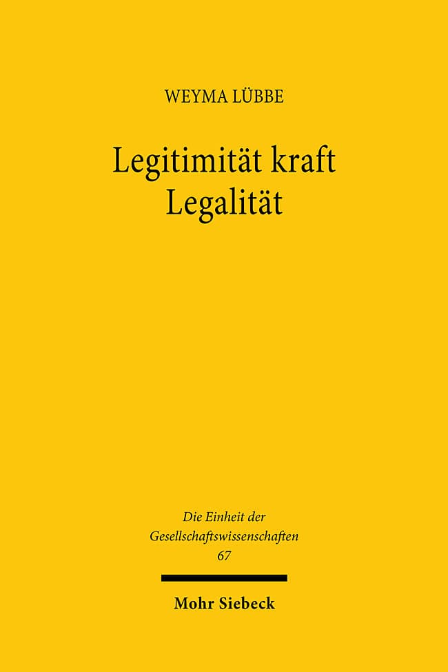 Legitimität kraft Legalität