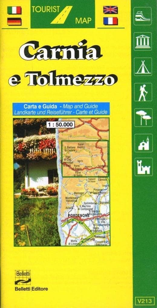 Carnia. Tolmezzo 1:50.000. Con guida turistica