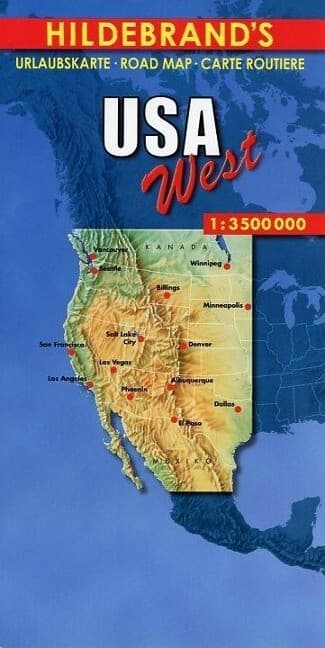 Hildebrand's Urlaubskarte USA West. USA the West. USA l' Quest