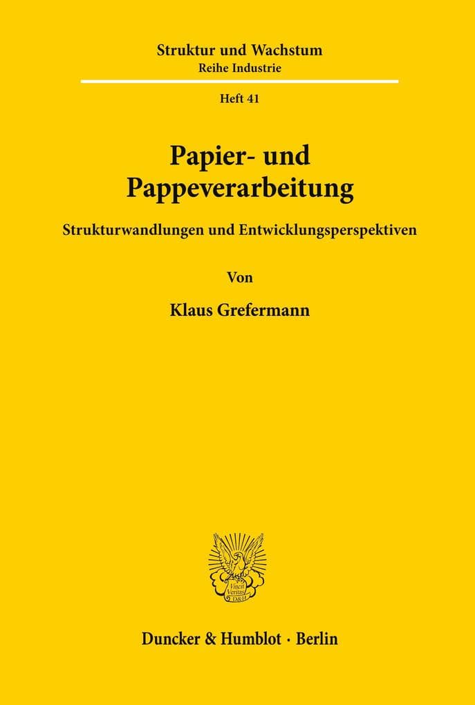 Papier- und Pappeverarbeitung.
