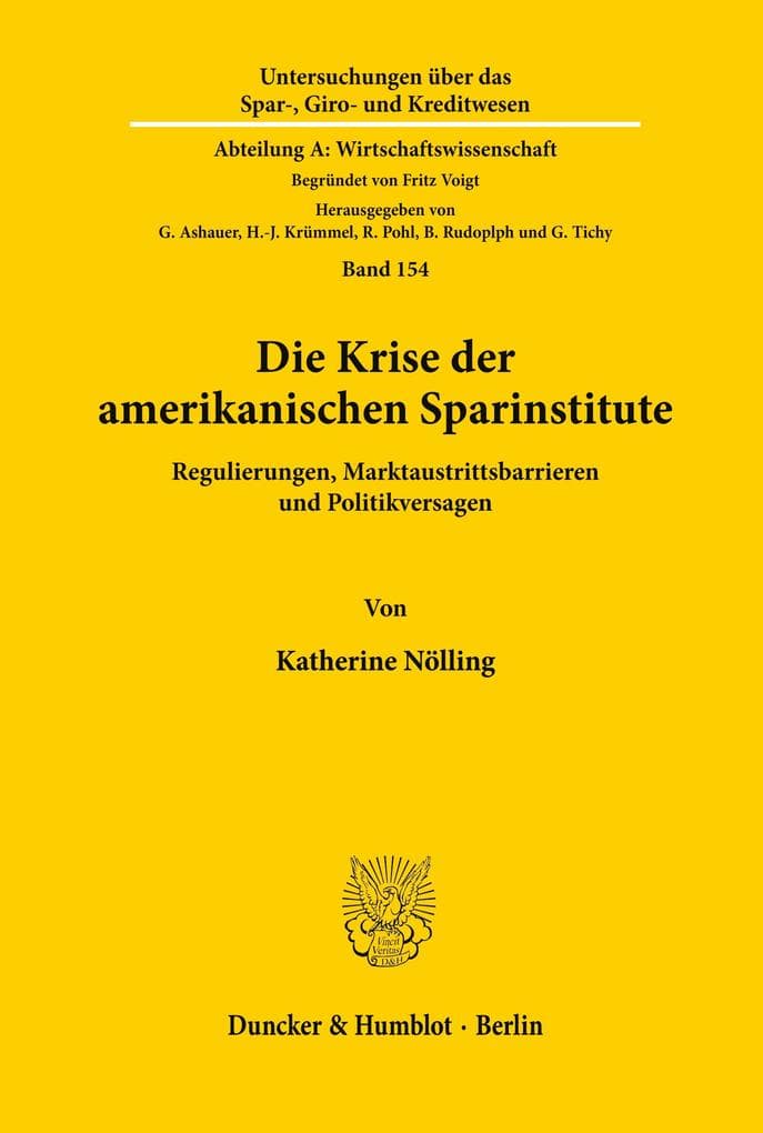 Die Krise der amerikanischen Sparinstitute.