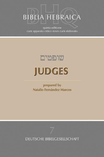 Biblia Hebraica Quinta (BHQ), Judges
