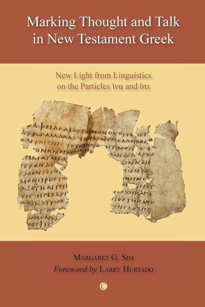 Marking Thought and Talk in New Testament Greek