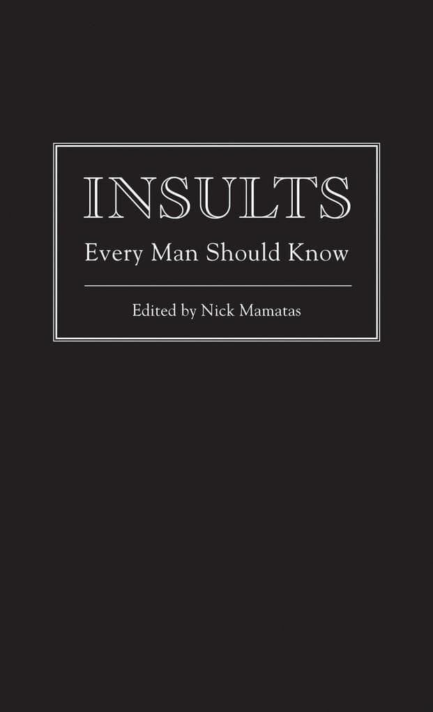 Insults Every Man Should Know