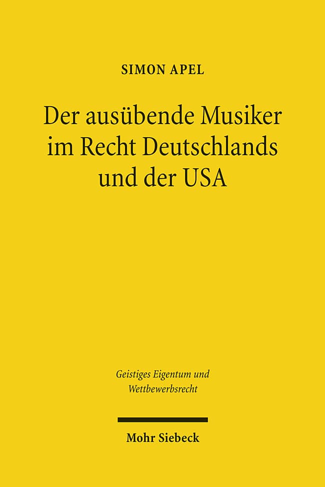 Der ausübende Musiker im Recht Deutschlands und der USA