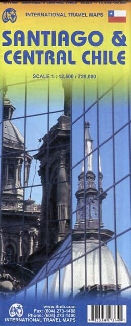 International Travel Map ITM Santiago & Central Chile. International Travel Map ITM Zona Central de