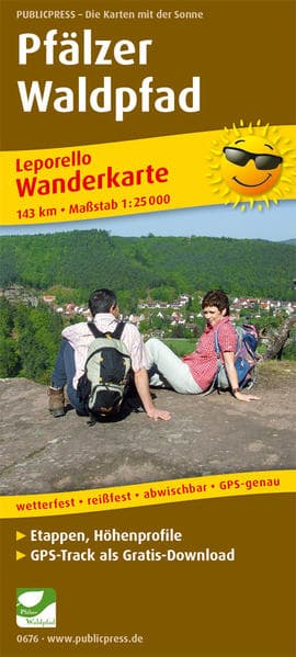 Pfälzer Waldpfad 1 : 25 000 Wanderkarte