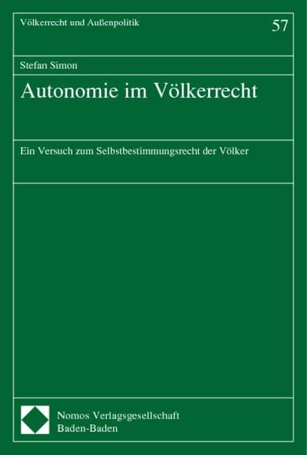 Autonomie im Völkerrecht