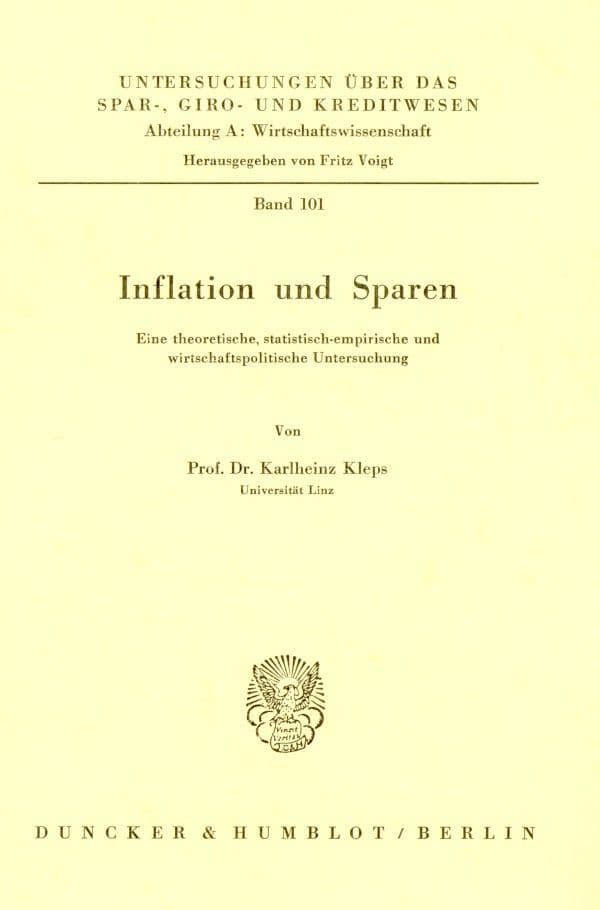 Inflation und Sparen.