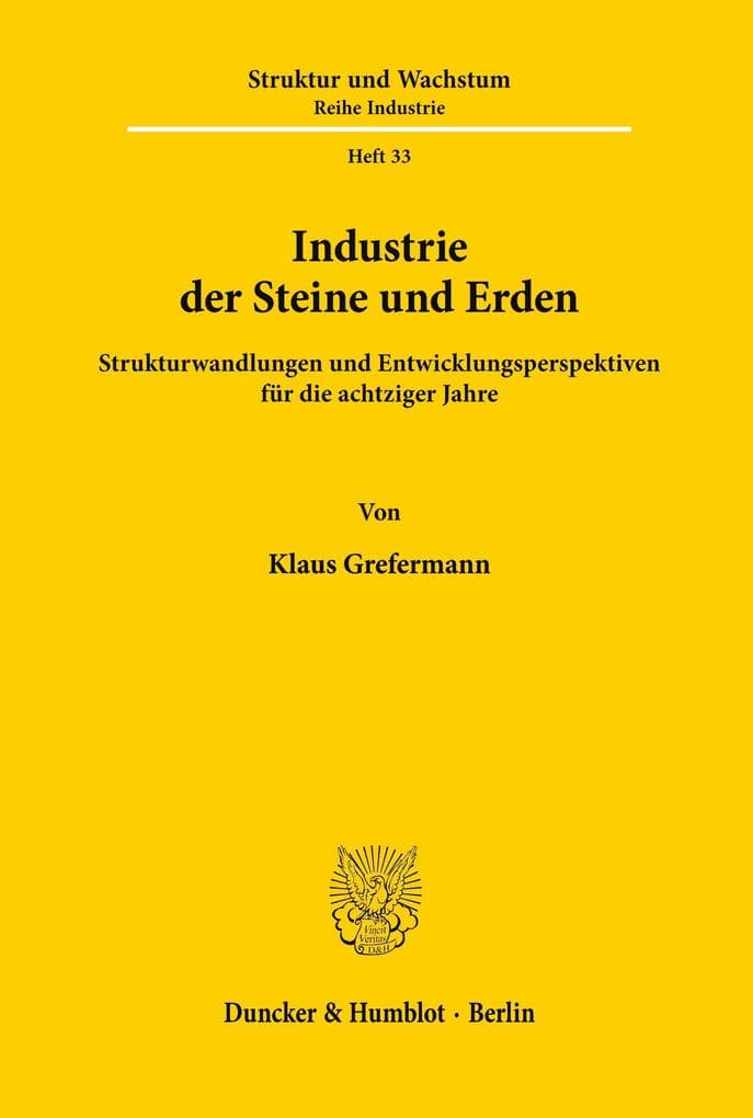 Industrie der Steine und Erden.