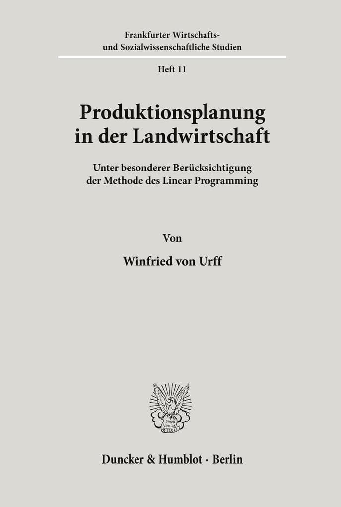 Produktionsplanung in der Landwirtschaft