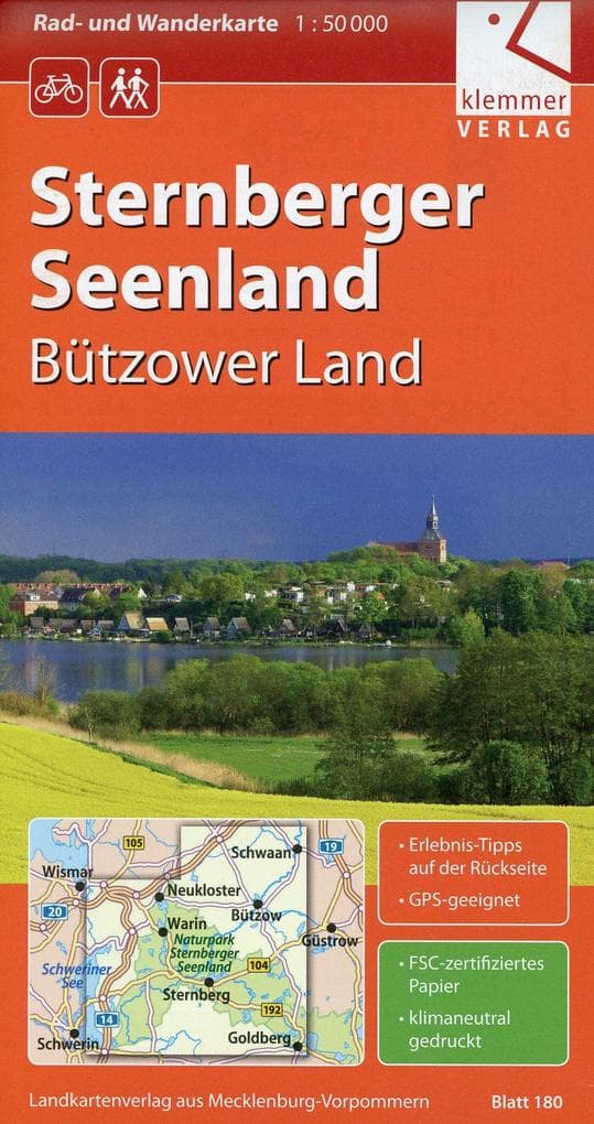 Rad- und Wanderkarte Sternberger Seenland