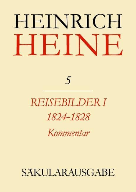 Reisebilder I. 1824-1828. Kommentar