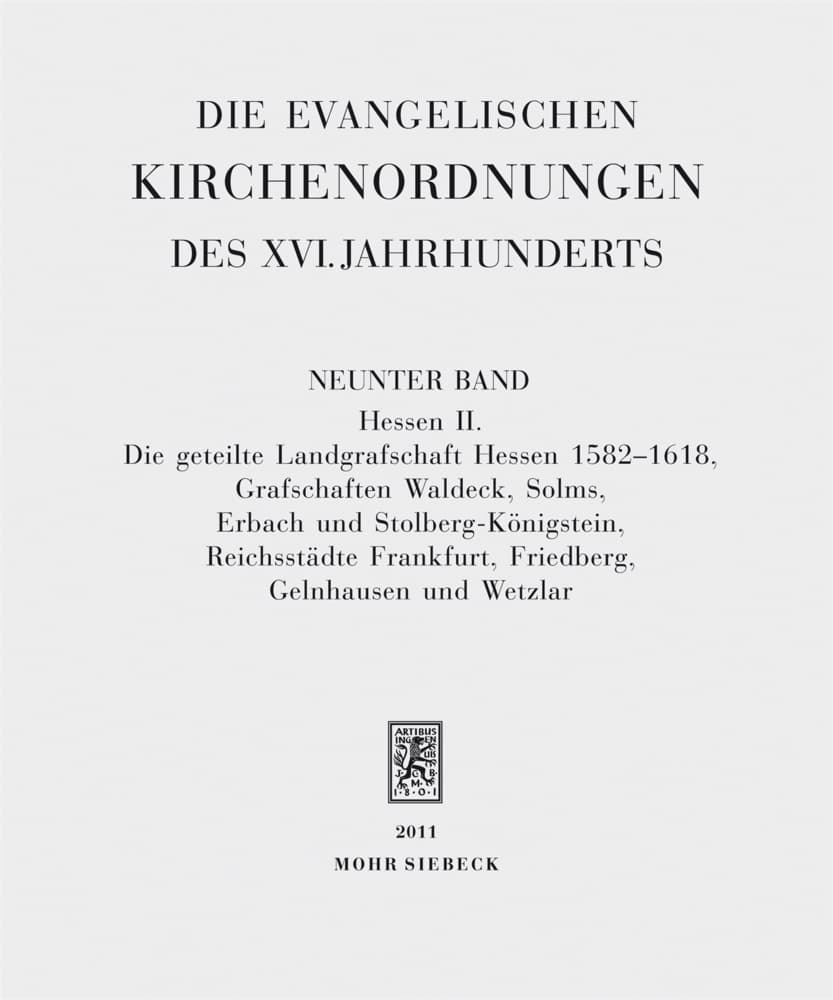 Die evangelischen Kirchenordnungen des XVI. Jahrhunderts.Tl.2