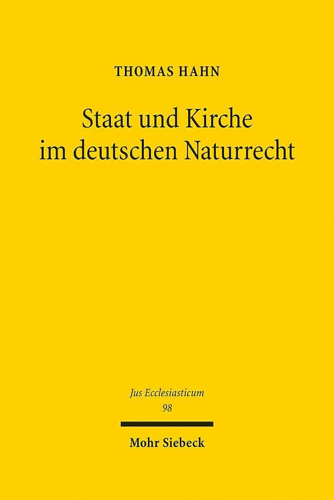Staat und Kirche im deutschen Naturrecht