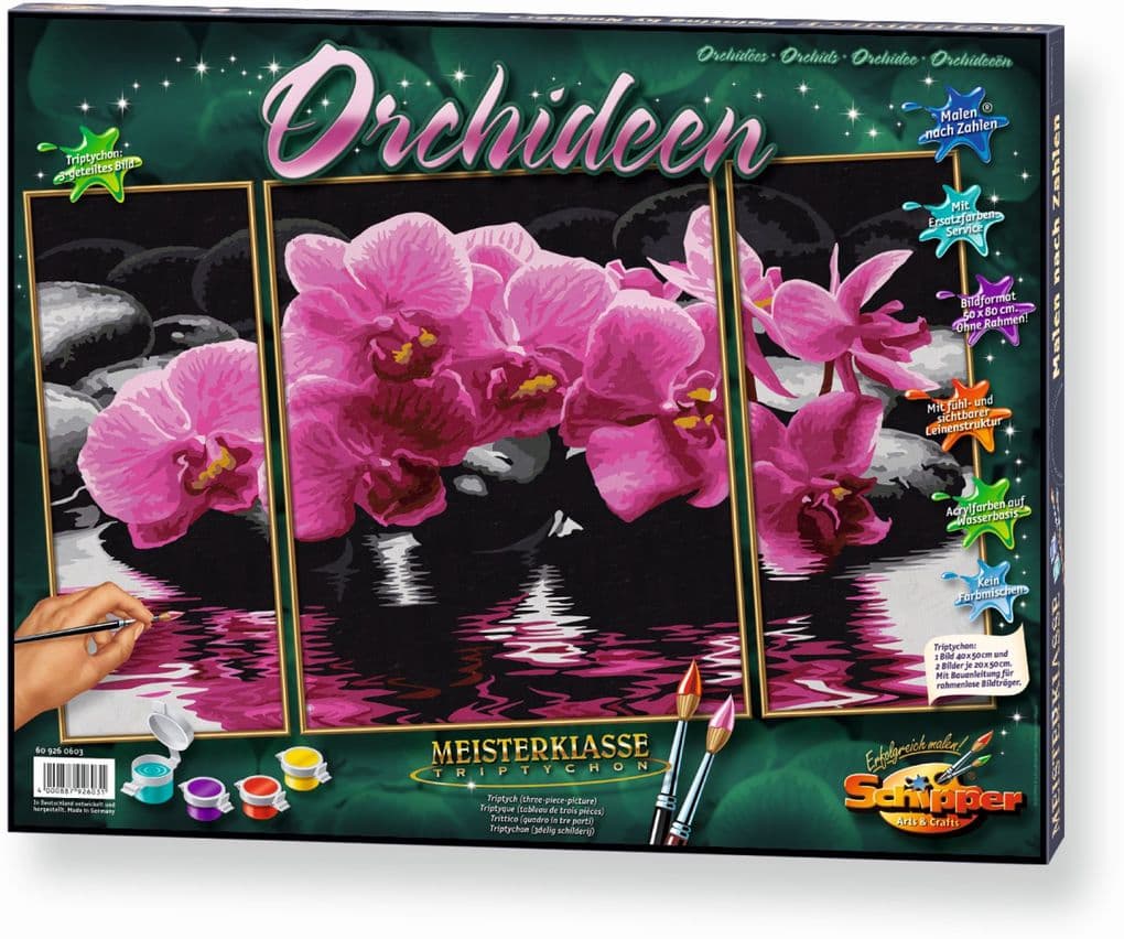 Schipper Malen nach Zahlen - Orchideen (Triptychon)