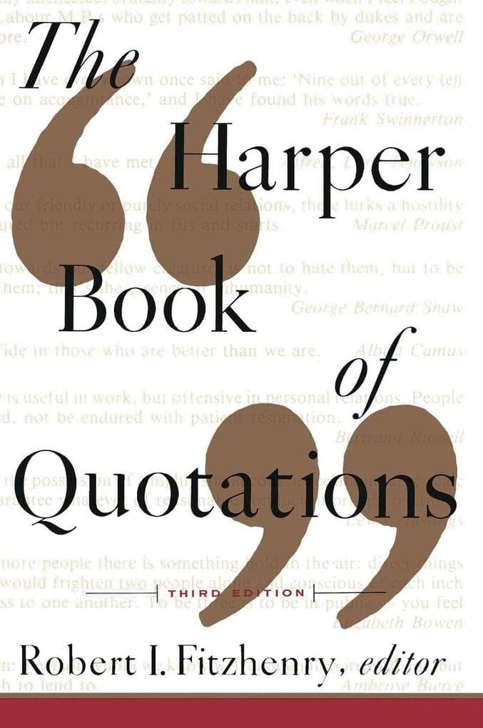 Harper Book of Quotations Revised Edition, The