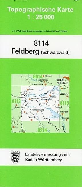 Topographische Karte Baden-Württemberg Feldberg (Schwarzwald)