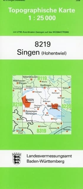 Topographische Karte Baden-Württemberg Singen (Hohentwiel)