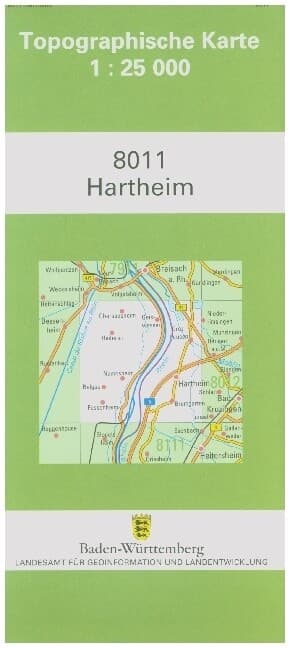 Topographische Karte Baden-Württemberg Hartheim