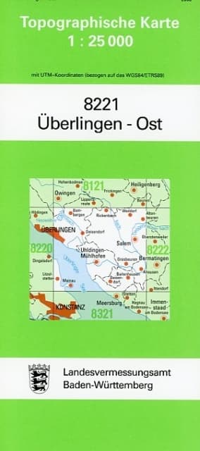 Topographische Karte Baden-Württemberg Überlingen-Ost