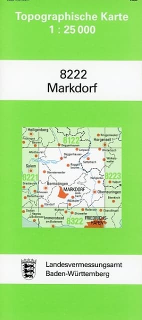 Topographische Karte Baden-Württemberg Markdorf