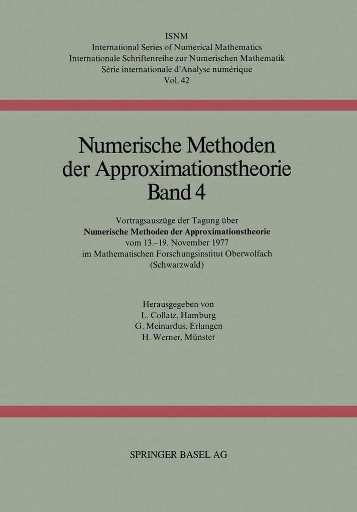 Numerische Methoden der Approximationstheorie