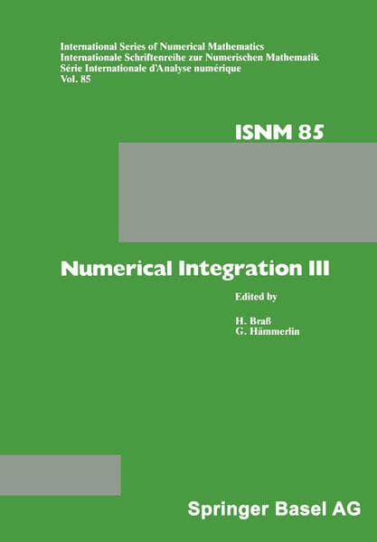 Numerical Integration III