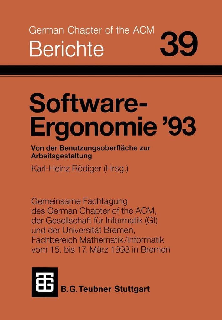 Software-Ergonomie '93