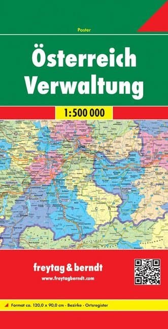 Österreich Verwaltungskarte. Austria, Administration