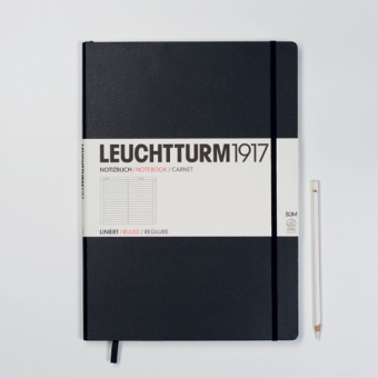 Notizbuch Master Slim, liniert, schwarz