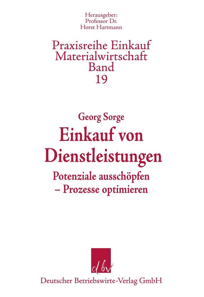 Einkauf von Dienstleistungen.