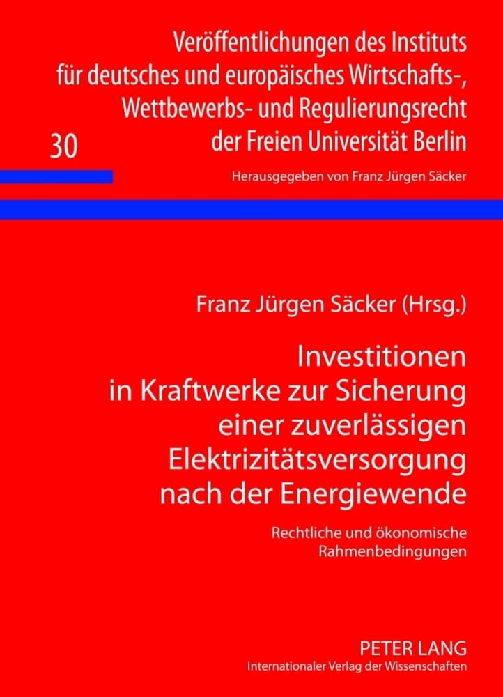 Investitionen in Kraftwerke zur Sicherung einer zuverlässigen Elektrizitätsversorgung nach der Energ