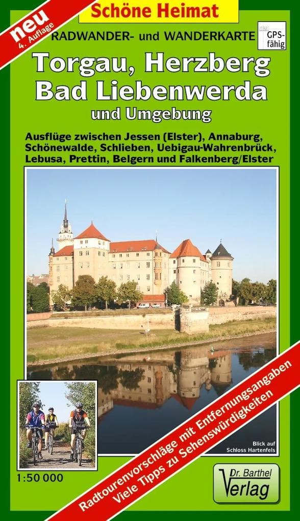 Radwander- und Wanderkarte Torgau, Herzberg, Bad Liebenwerda und Umgebung 1:50 000