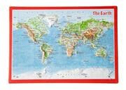 Reliefpostkarte Welt