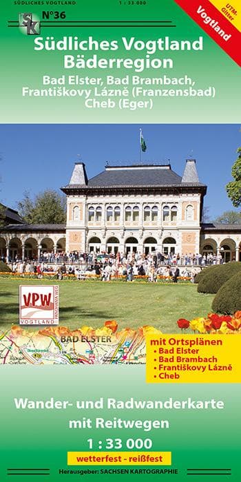 Südliches Vogtland - Bäderregion Bad Elster - Bad Brambach - Frantiskovy Lazne - Cheb 1 : 33 000