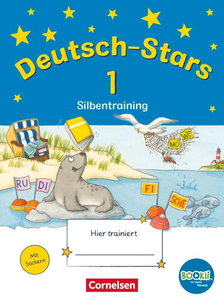 Deutsch-Stars - BOOKii-Ausgabe - 1. Schuljahr. Silbentraining.