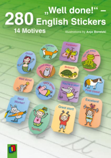 "Well done!". 280 English Stickers