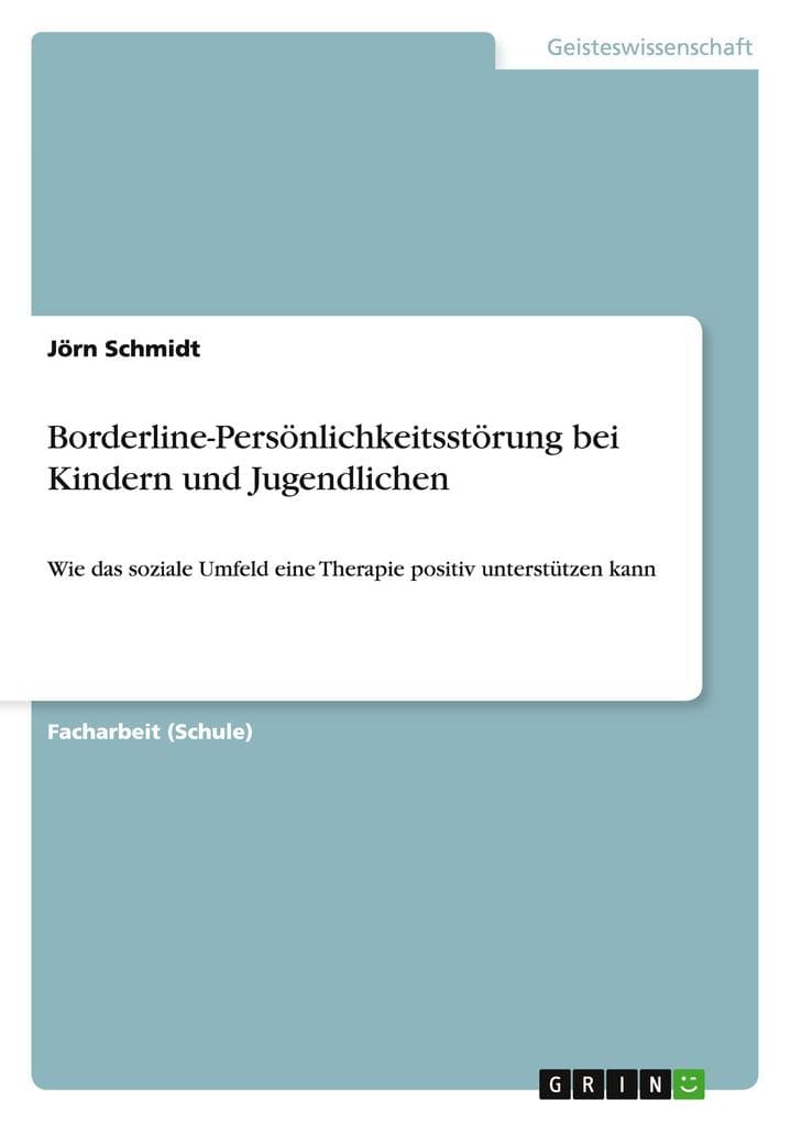 Borderline-Persönlichkeitsstörung bei Kindern und Jugendlichen