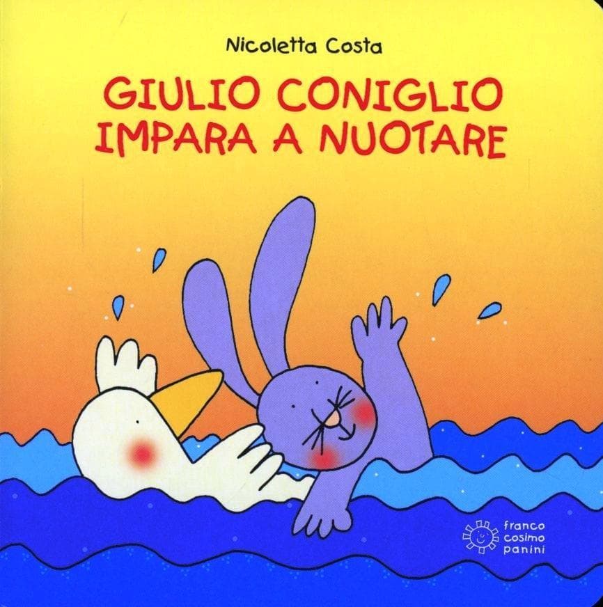 Giulio Coniglio impara a nuotare